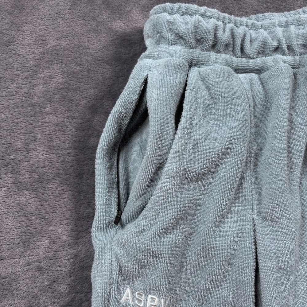 ASRV Shorts Mens Medium Blue Light Sky Towel Terry Relaxed DSG-1094 Casual Gym - Picture 11 of 13